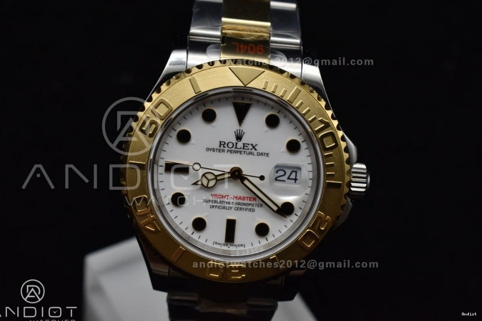 Yacht-Master 116623 GMF White Plated YG SA3135 Edition on YG Dial SS Bracelet Best 0417